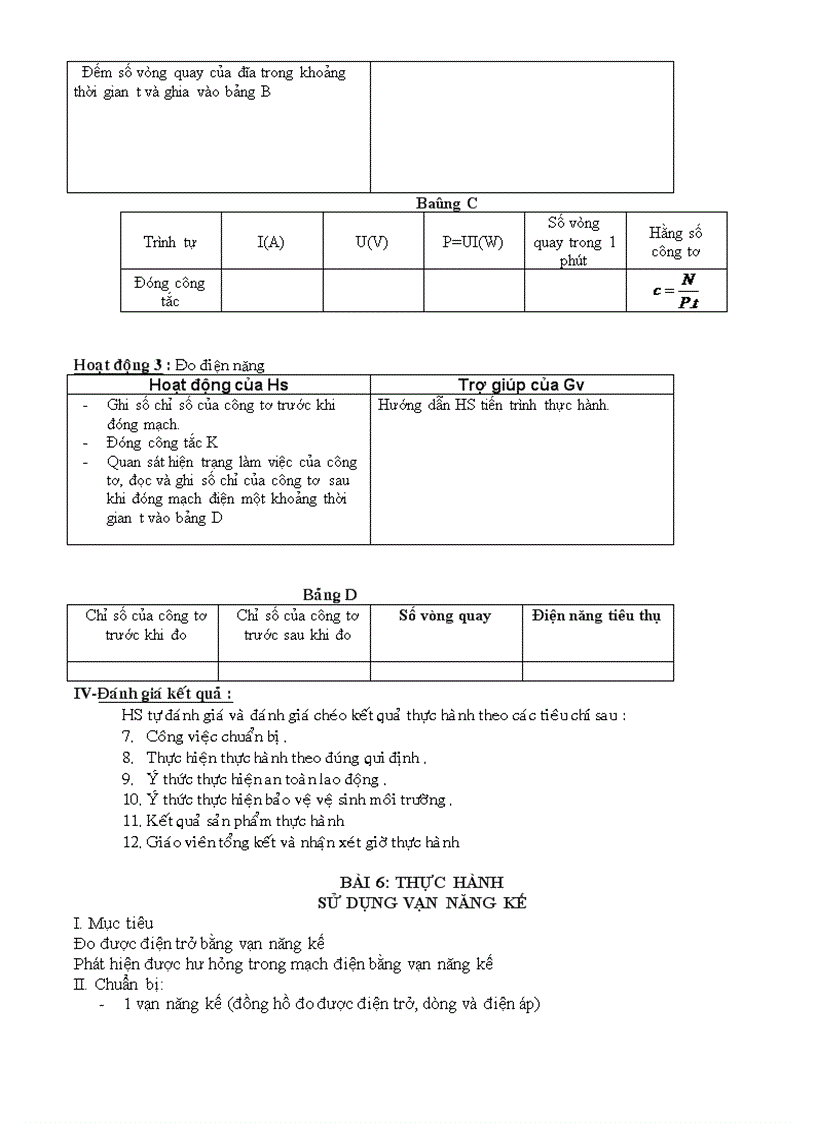 image for page Giáo án nghề điện 11 Bài 1 10