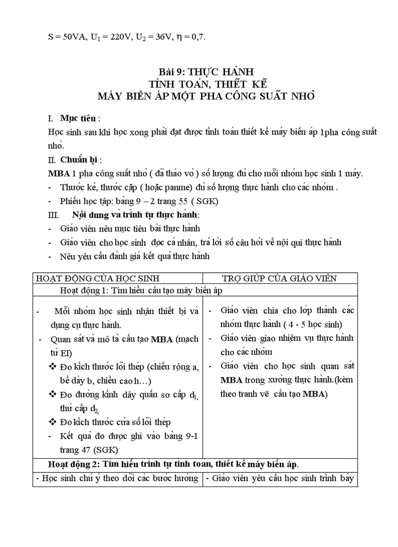 image for page Giáo án nghề điện 11 Bài 1 10