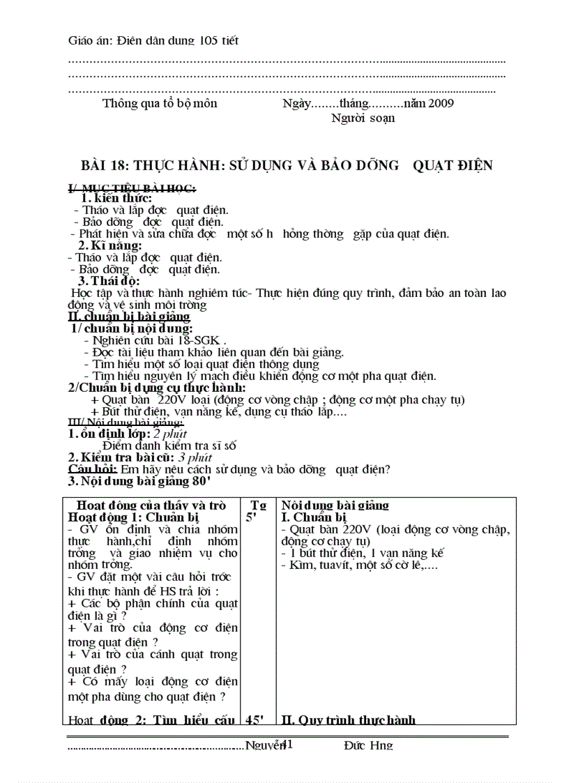 image for page Giáo án nghề điện dân dụng