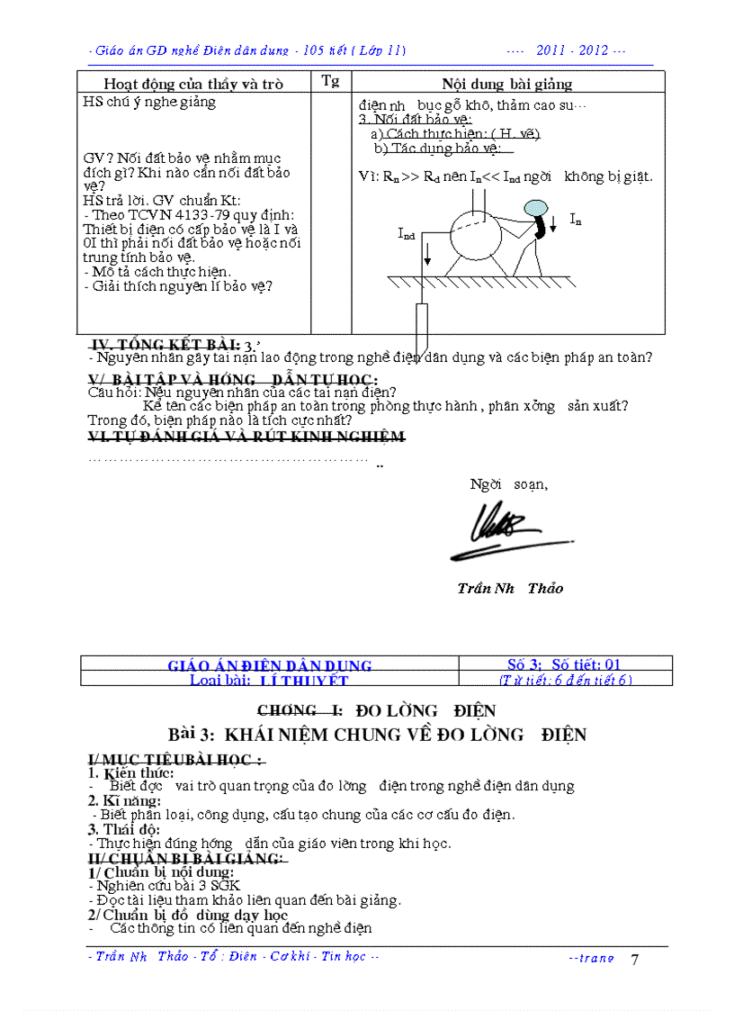 image for page Giáo án Nghề Điện phân phối CT 105 tiết