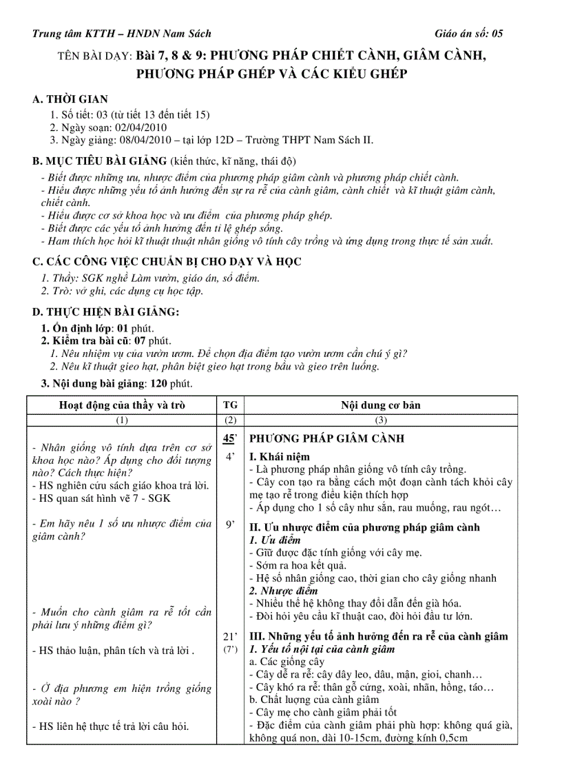 image for page Giao an Nghe Lam vuon