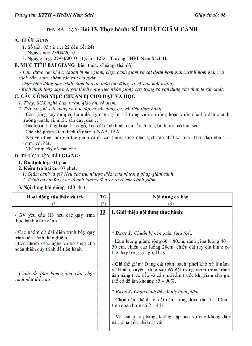 image for page Giao an Nghe Lam vuon