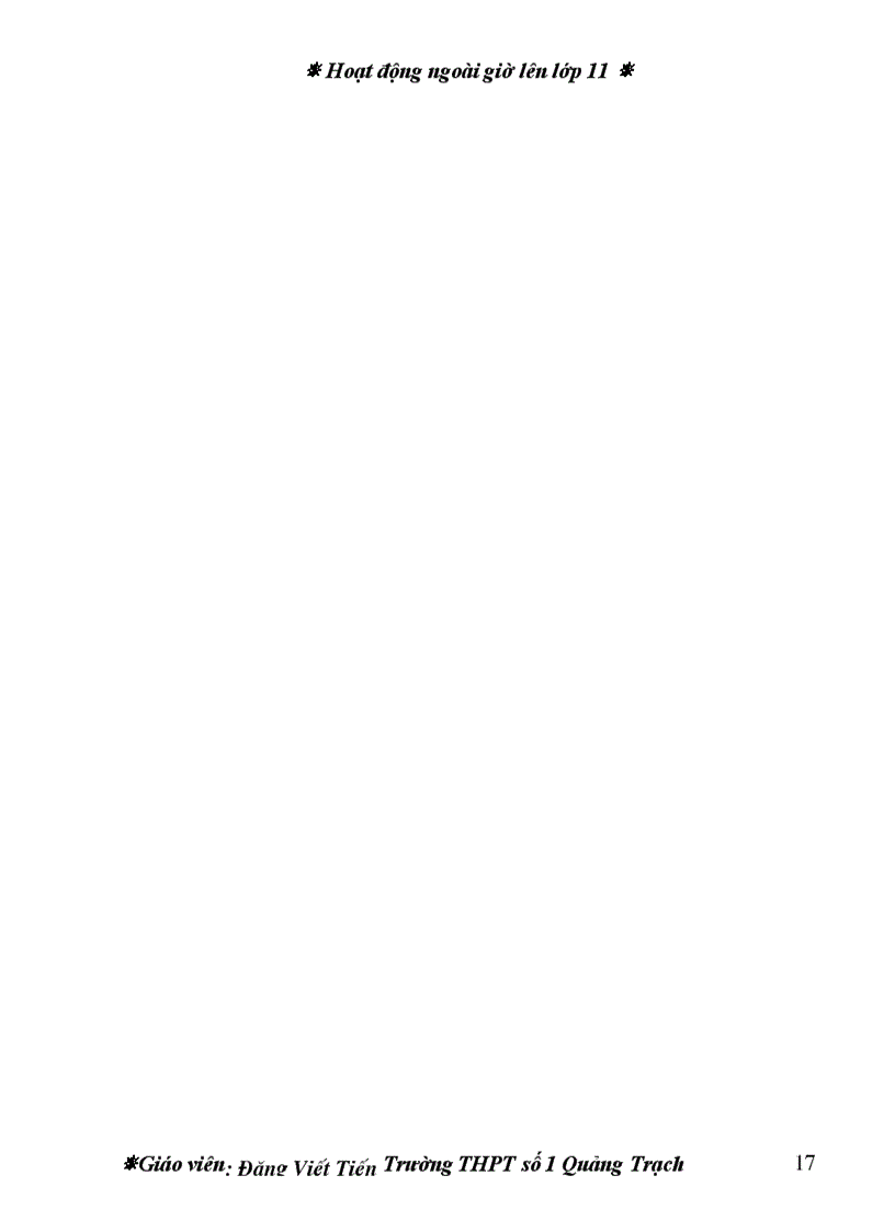 image for page Hoạt động ngoài giờ lên lớp 11