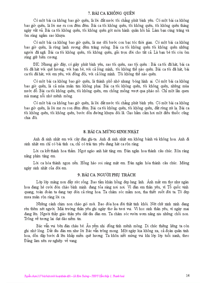 image for page 217 bài hát Đoàn Đội Sinh viên