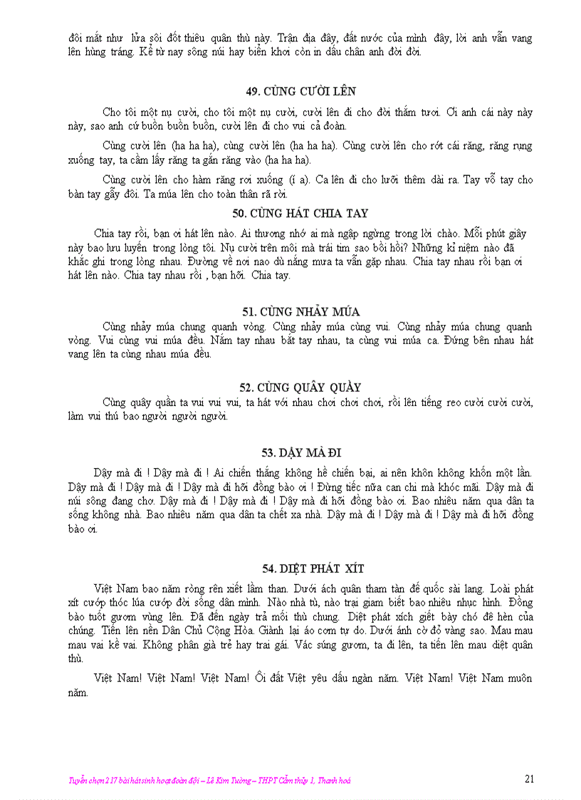 image for page 217 bài hát Đoàn Đội Sinh viên