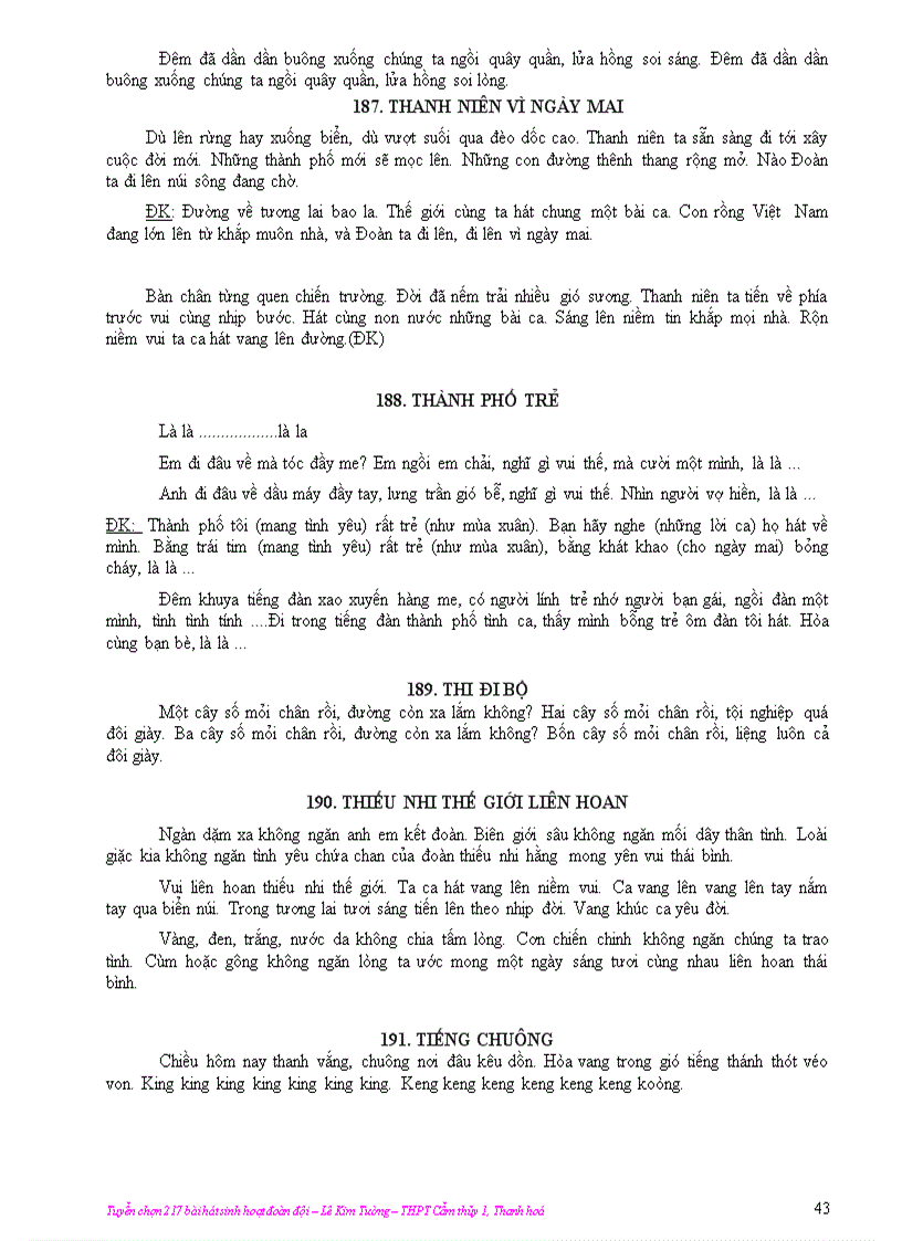 image for page 217 bài hát Đoàn Đội Sinh viên