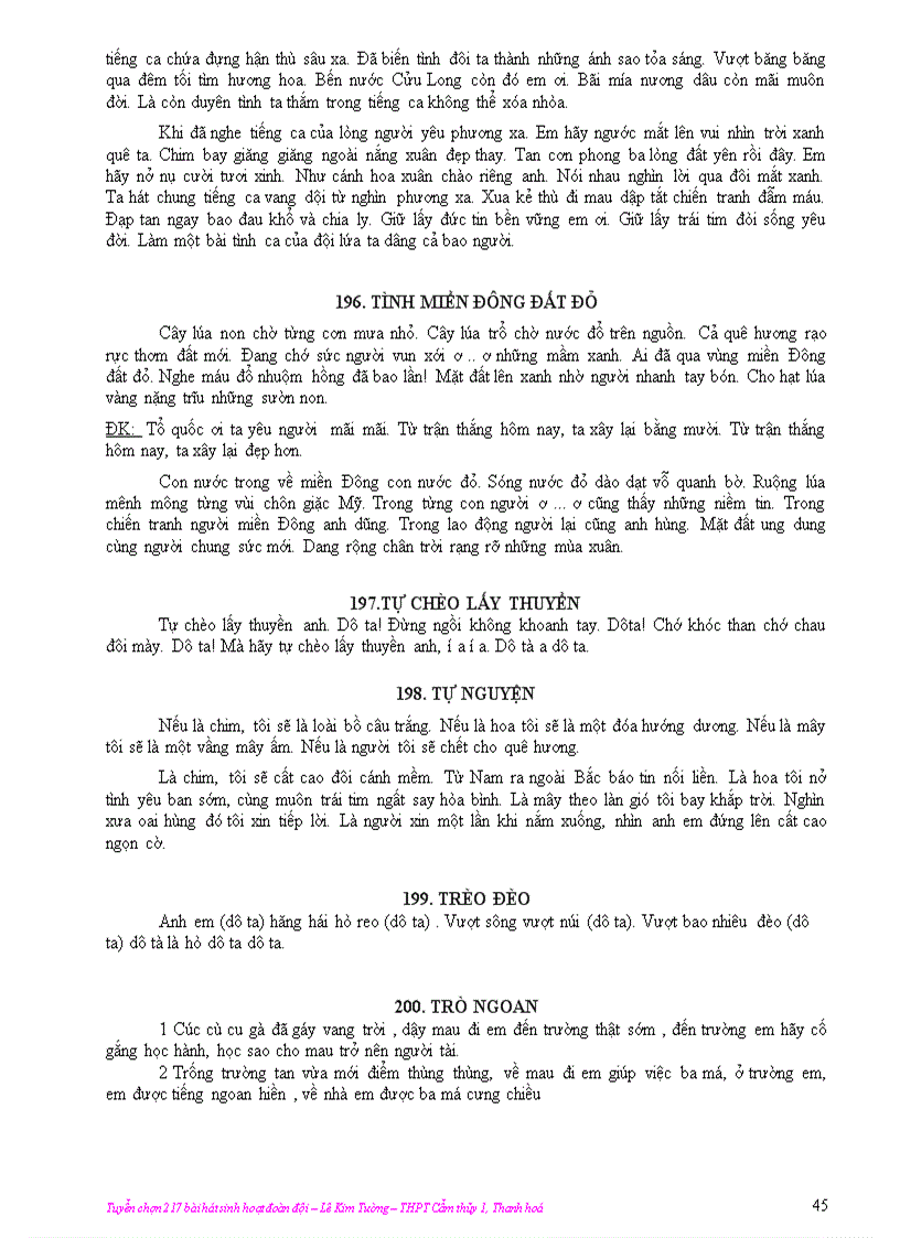 image for page 217 bài hát Đoàn Đội Sinh viên