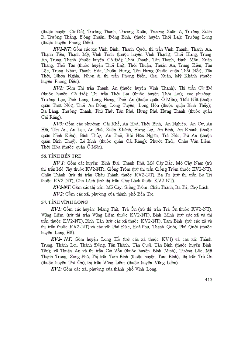 image for page Bảng phân chia khu vực 2011