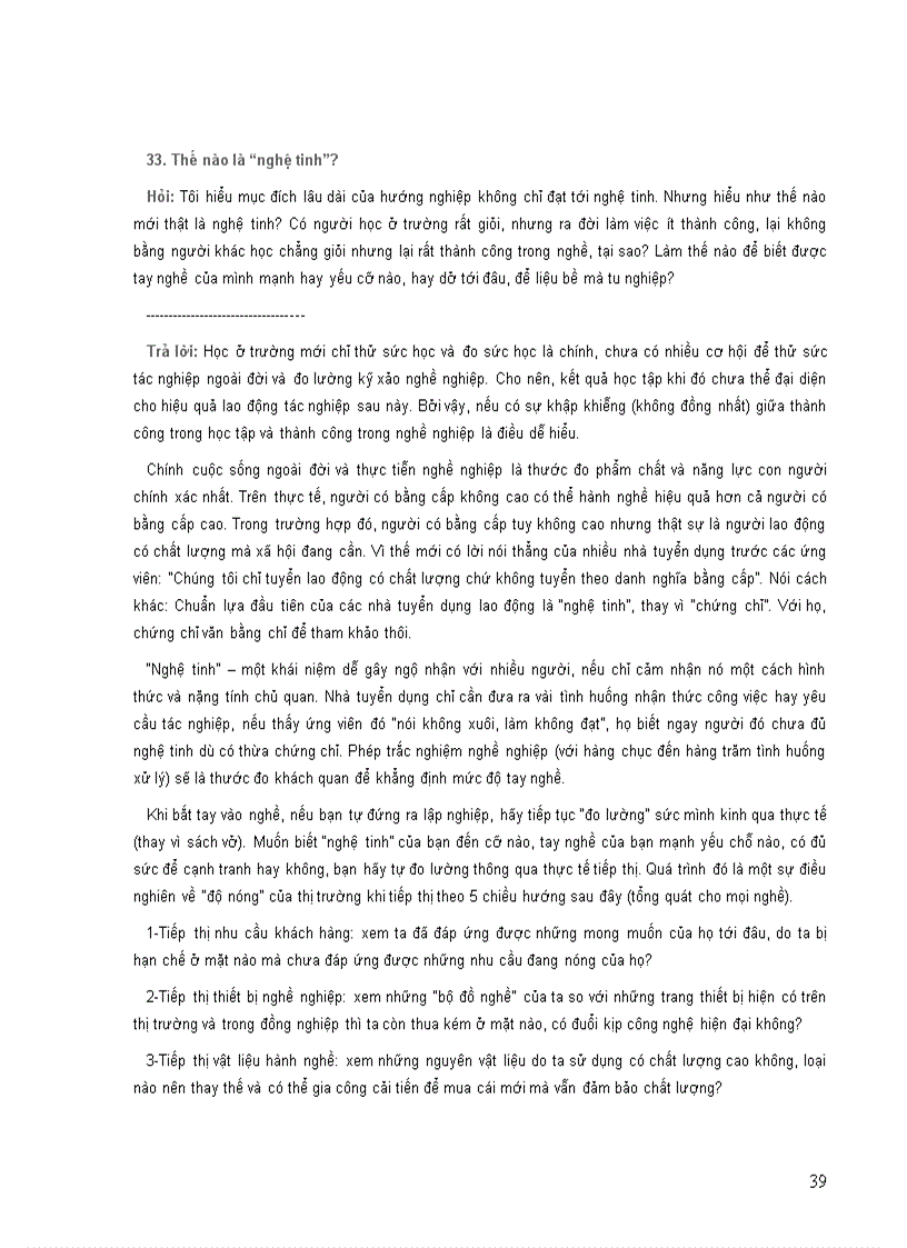 image for page Các câu hỏi về hướng nghiệp