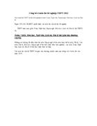 Các môn thi TN 2012