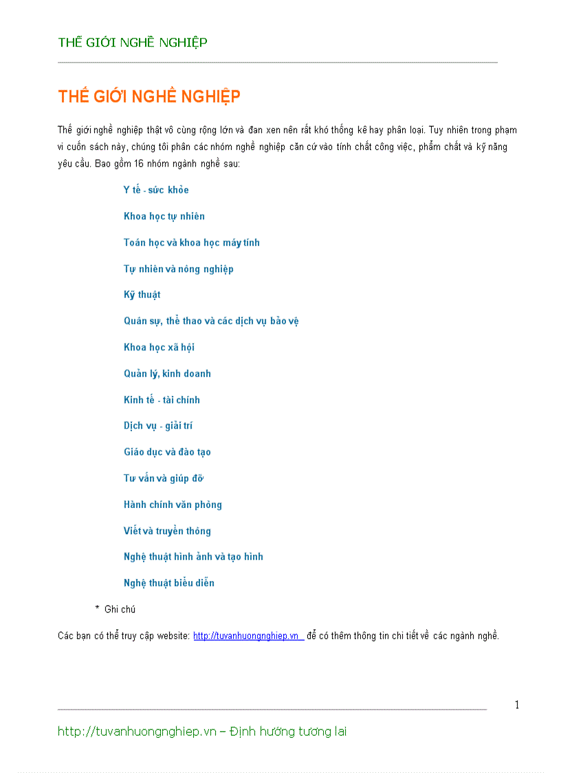 image for page Chọn nghề