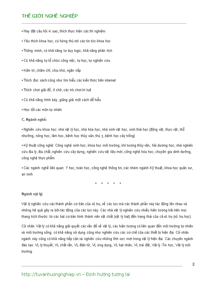 image for page Chọn nghề