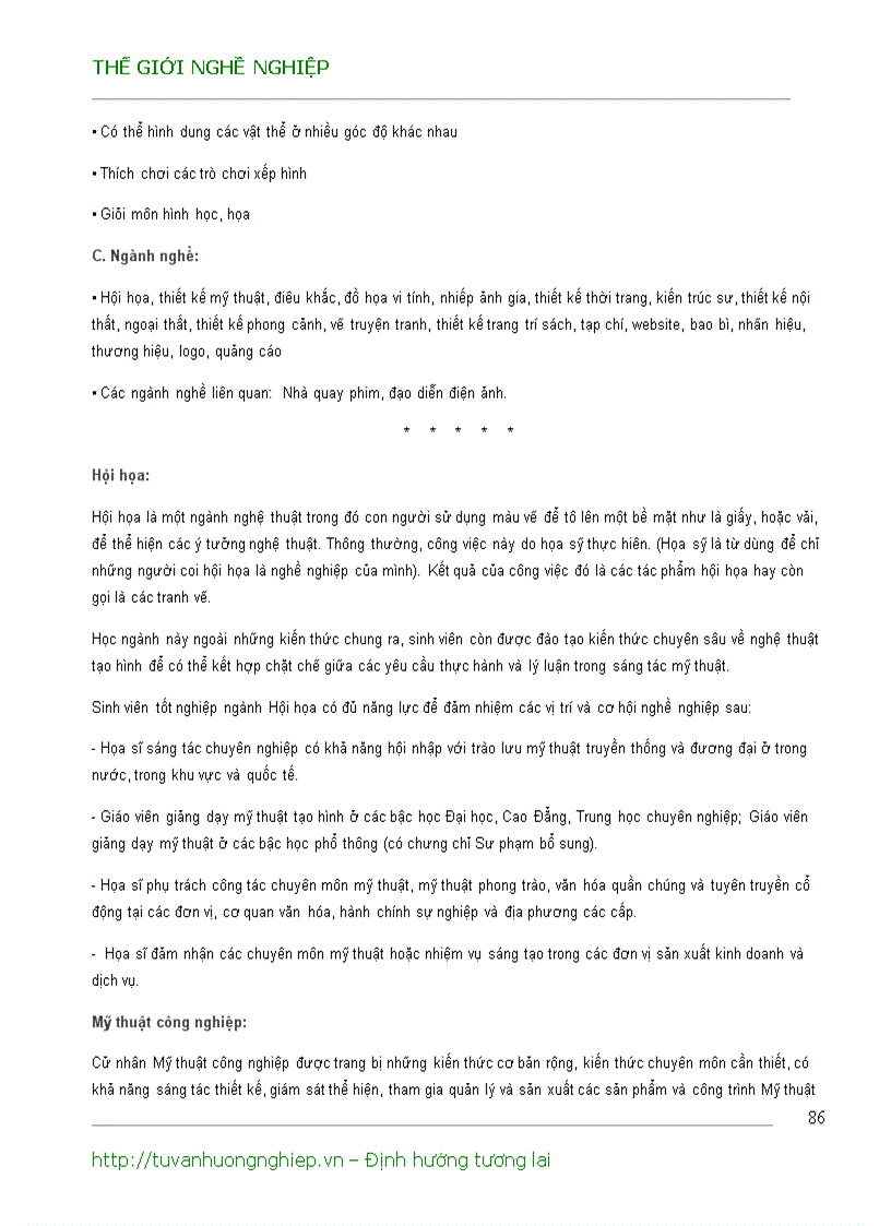 image for page Chọn nghề