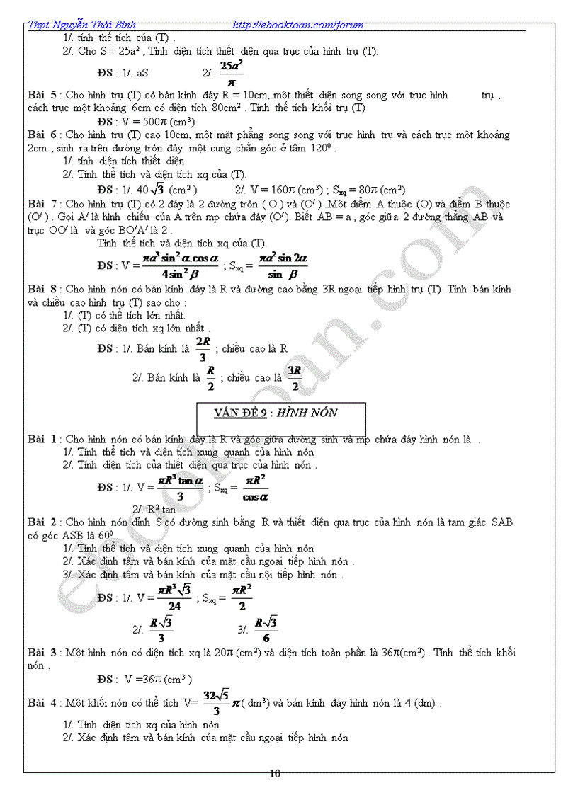 image for page Chuyên đề ôn thi tốt nghiệp Toán THPT