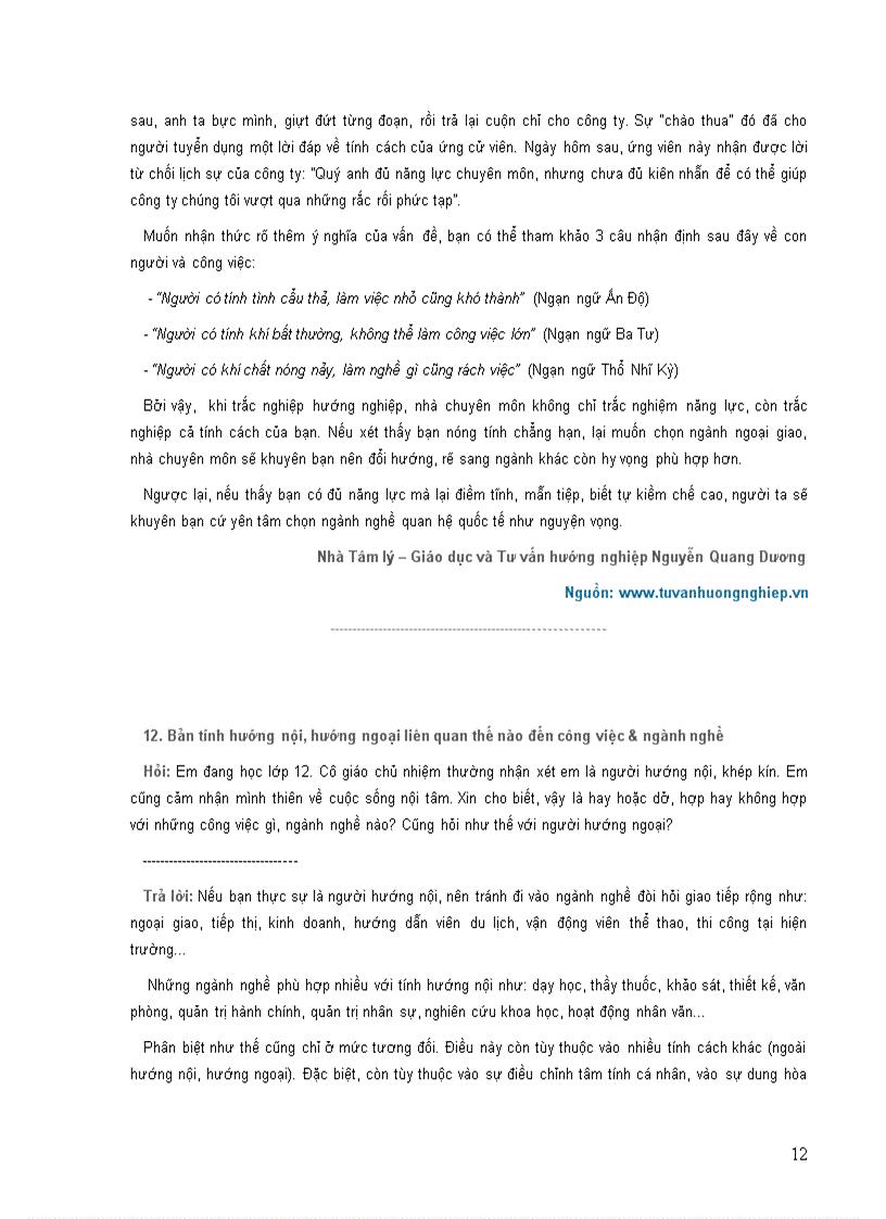 image for page Hỏi đáp Hướng nghiệp