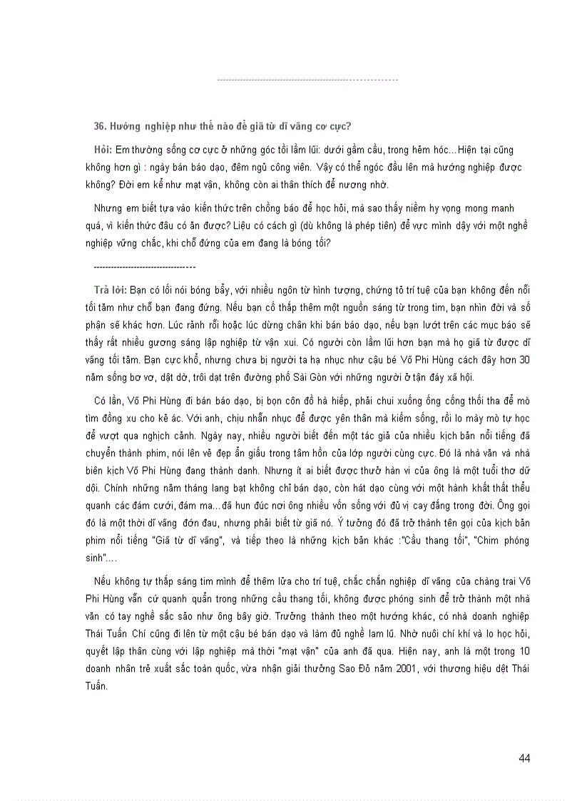 image for page Hỏi đáp Hướng nghiệp