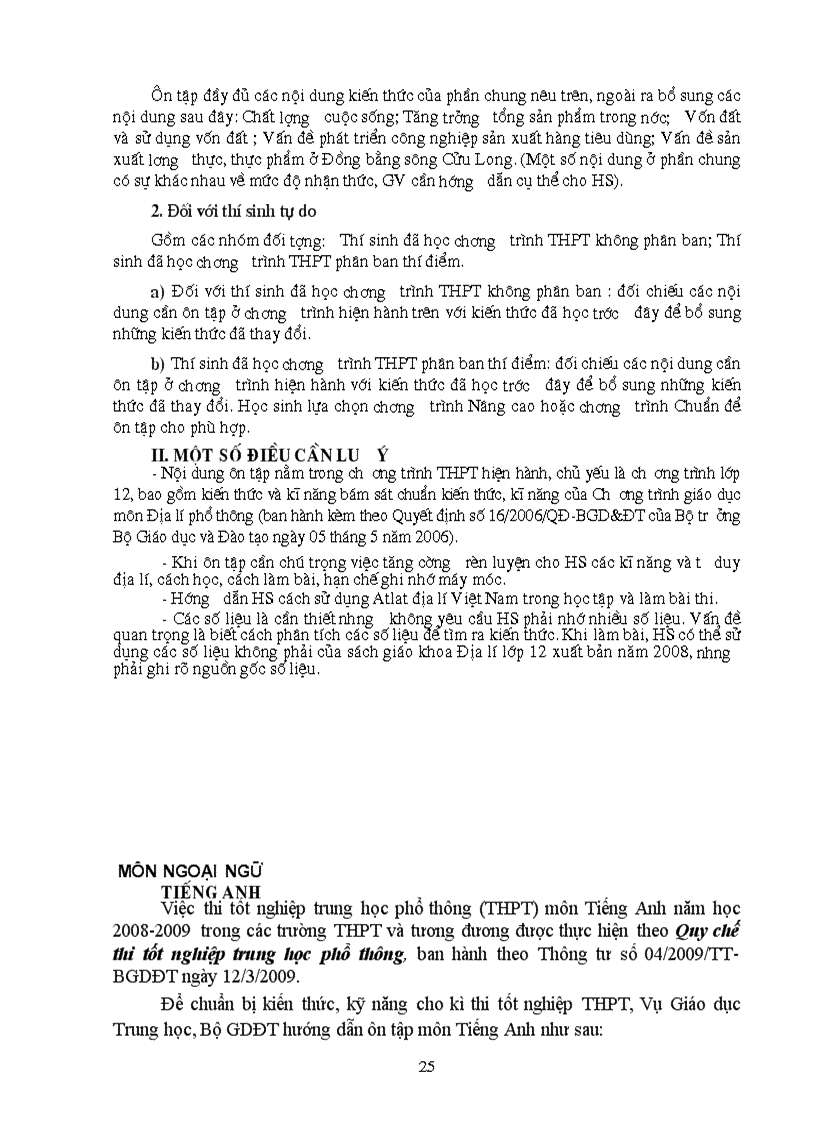 image for page Hướng dẫn ôn thi tôt nghiệp năm 2009