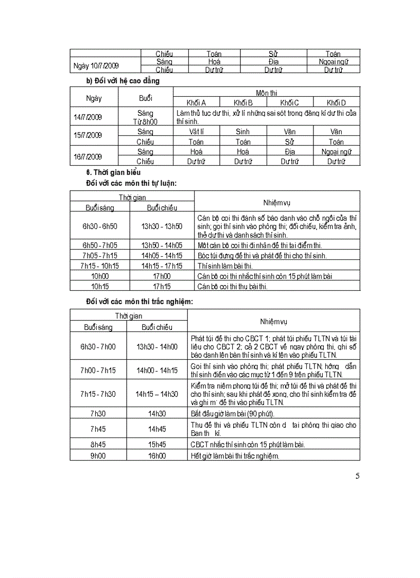 image for page Những điều cần biết về ts đh cđ năm 2009