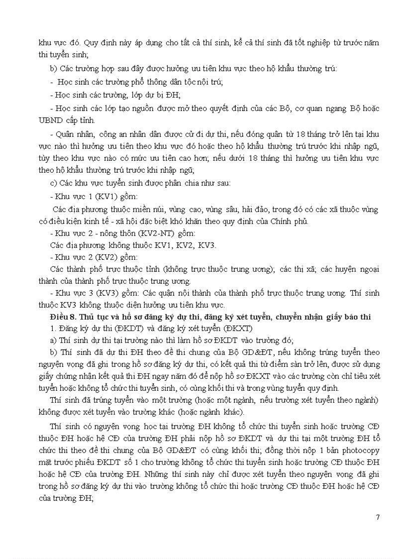 image for page Quy che tuyen sinh dh cd nam 2012 nth