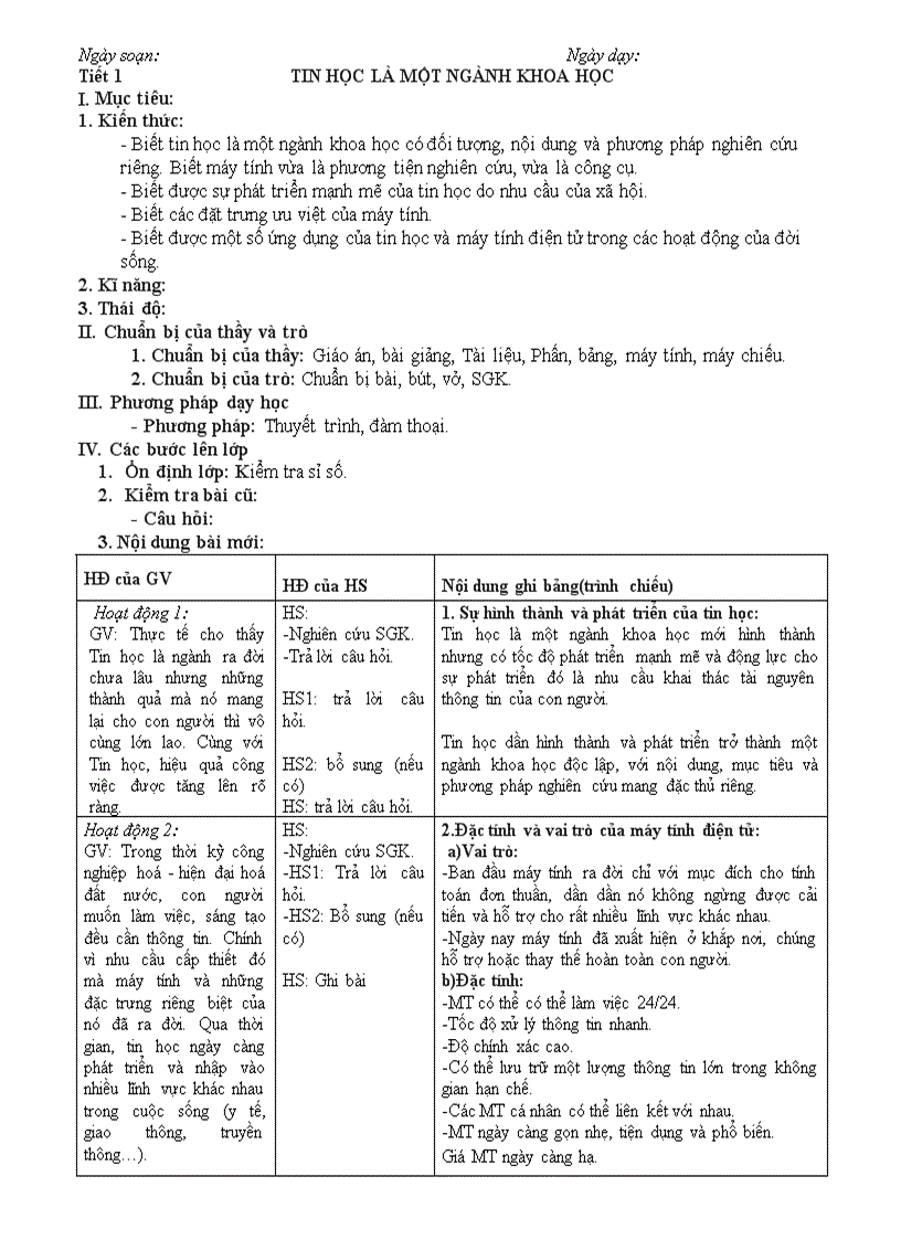 image for page Tin học 10 Tin học là một ngành khoa học