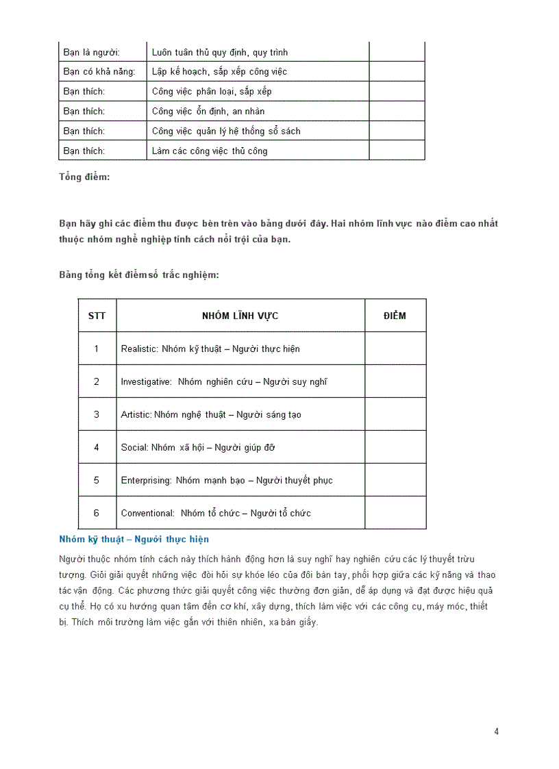 image for page Trắc nghiệm chọn nghề phù hợp JohnHolland