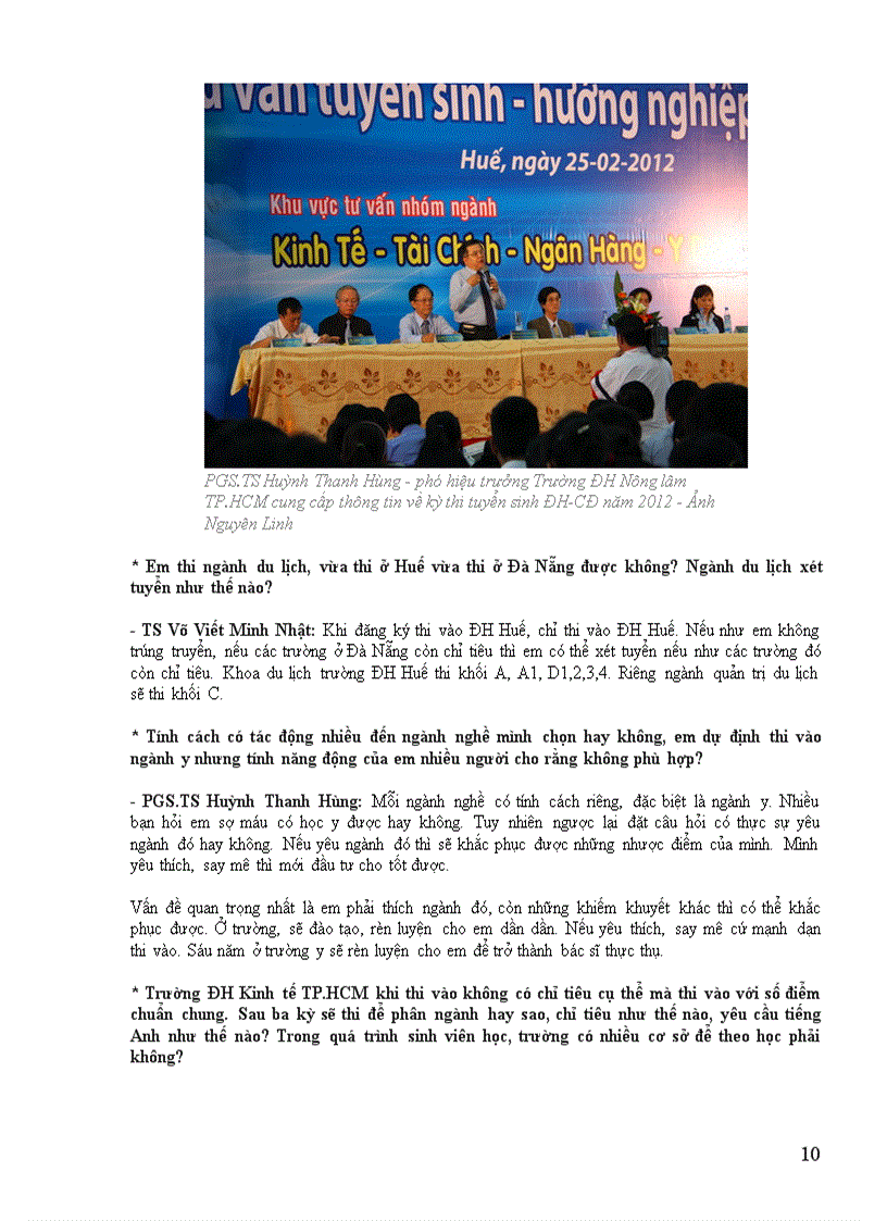 image for page Tu van tuyen sinh huong nghiep o hue 25 2 2012 nth
