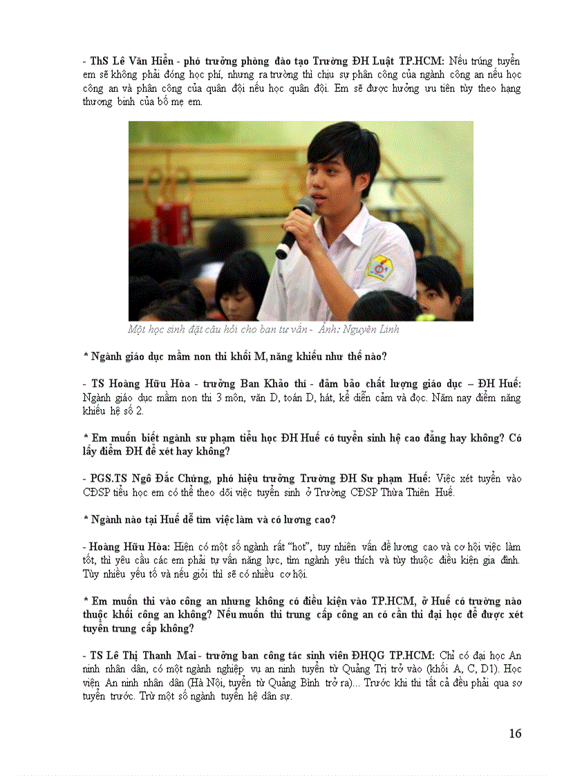 image for page Tu van tuyen sinh huong nghiep o hue 25 2 2012 nth