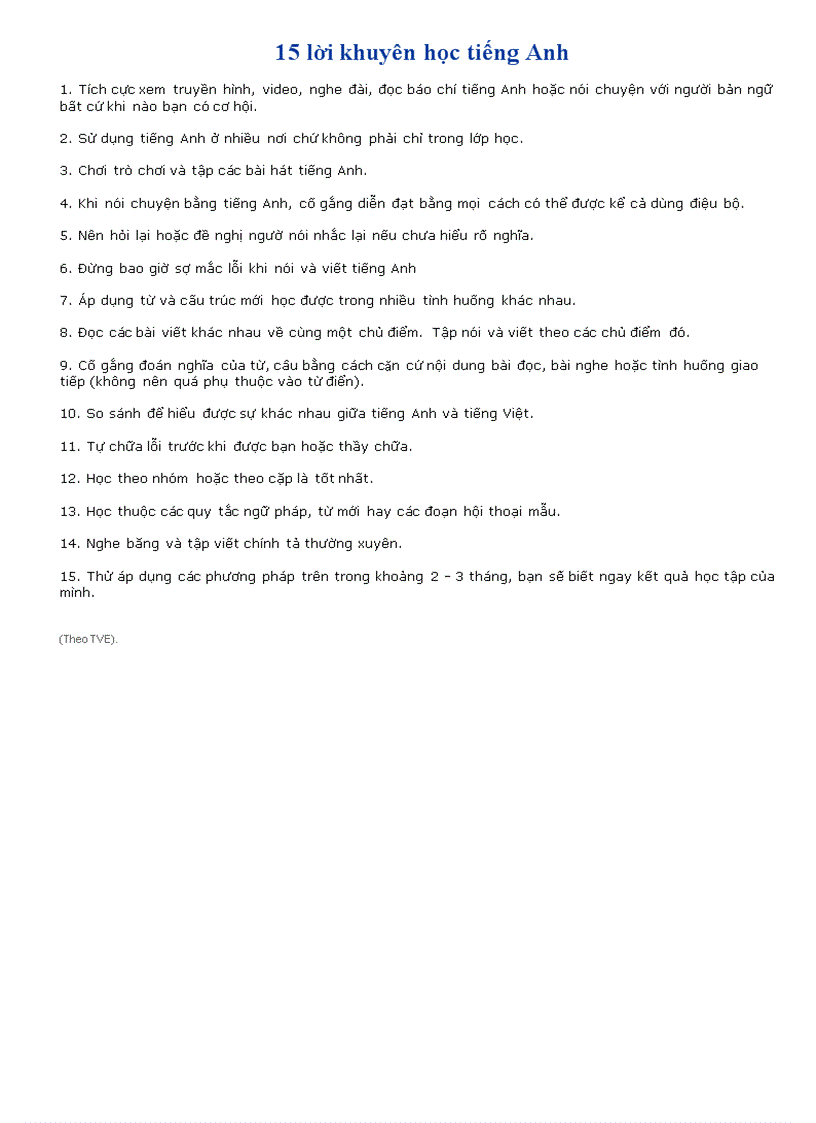 image for page 15 lời khuyên học tiếng Anh