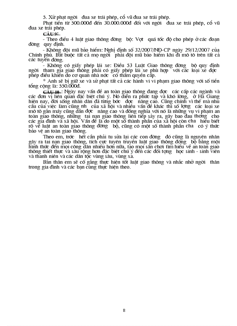 image for page Bai du thi tim hieu phap luat giao thong duong bo