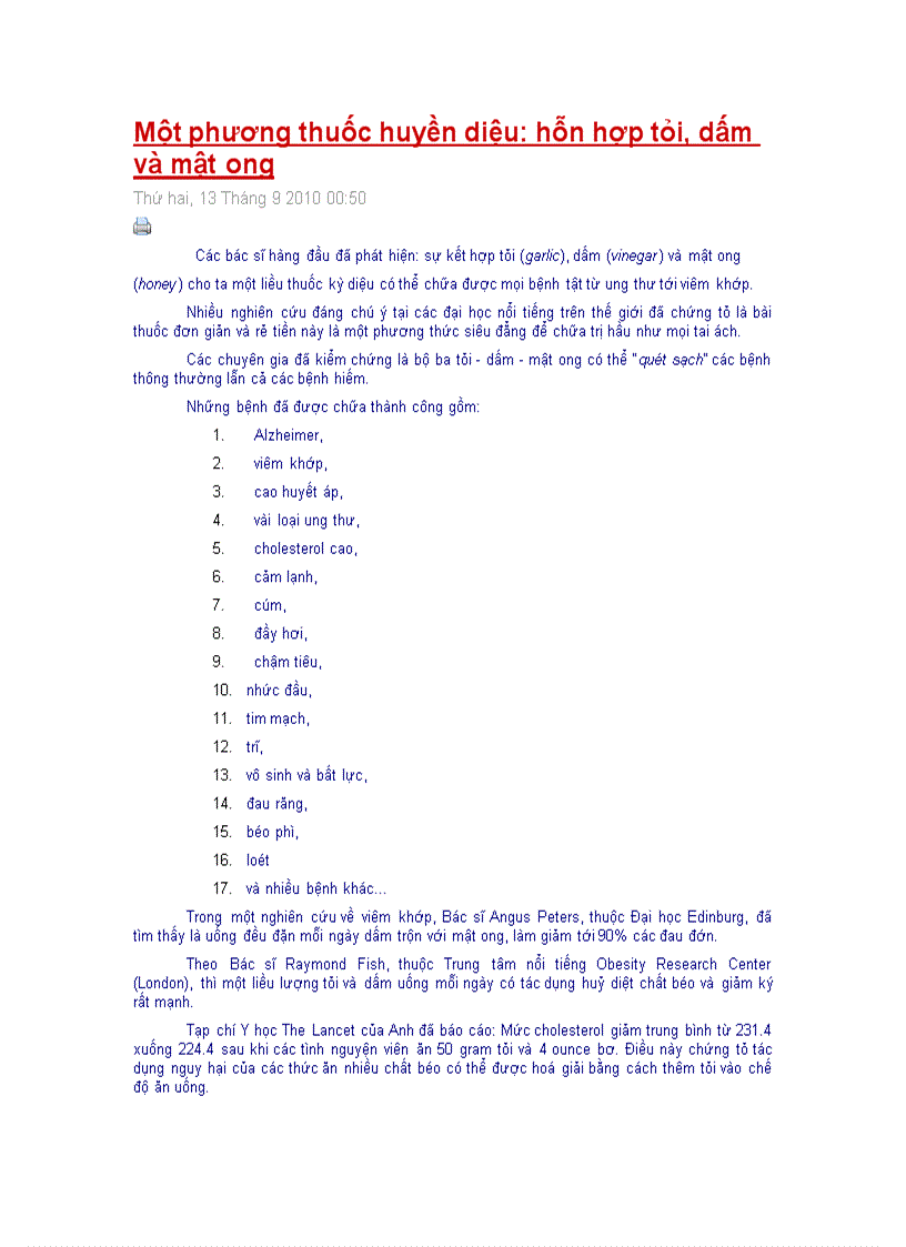 image for page Bai thuốc tỏi mật ong dấm