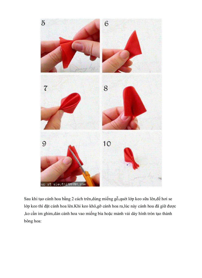 image for page Cách làm hoa bằng vải