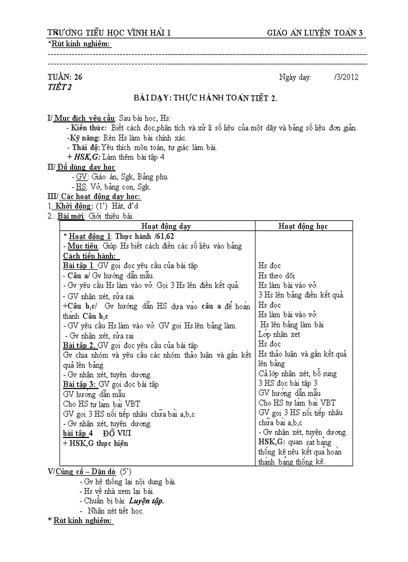 image for page Giao an thực hành toán HK2 lớp 3