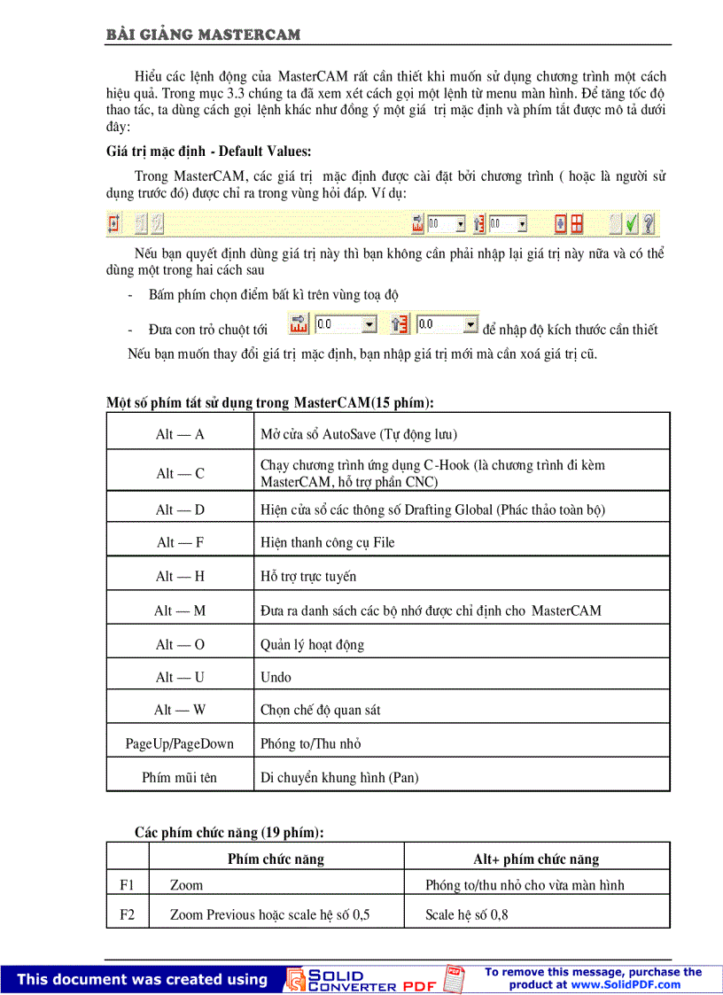 image for page Giao trinh MasterCAM X Vietnamese