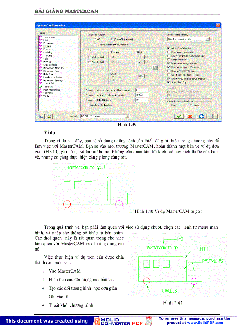 image for page Giao trinh MasterCAM X Vietnamese