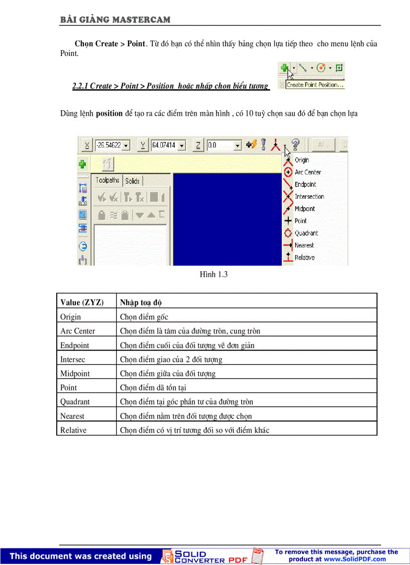 image for page Giao trinh MasterCAM X Vietnamese