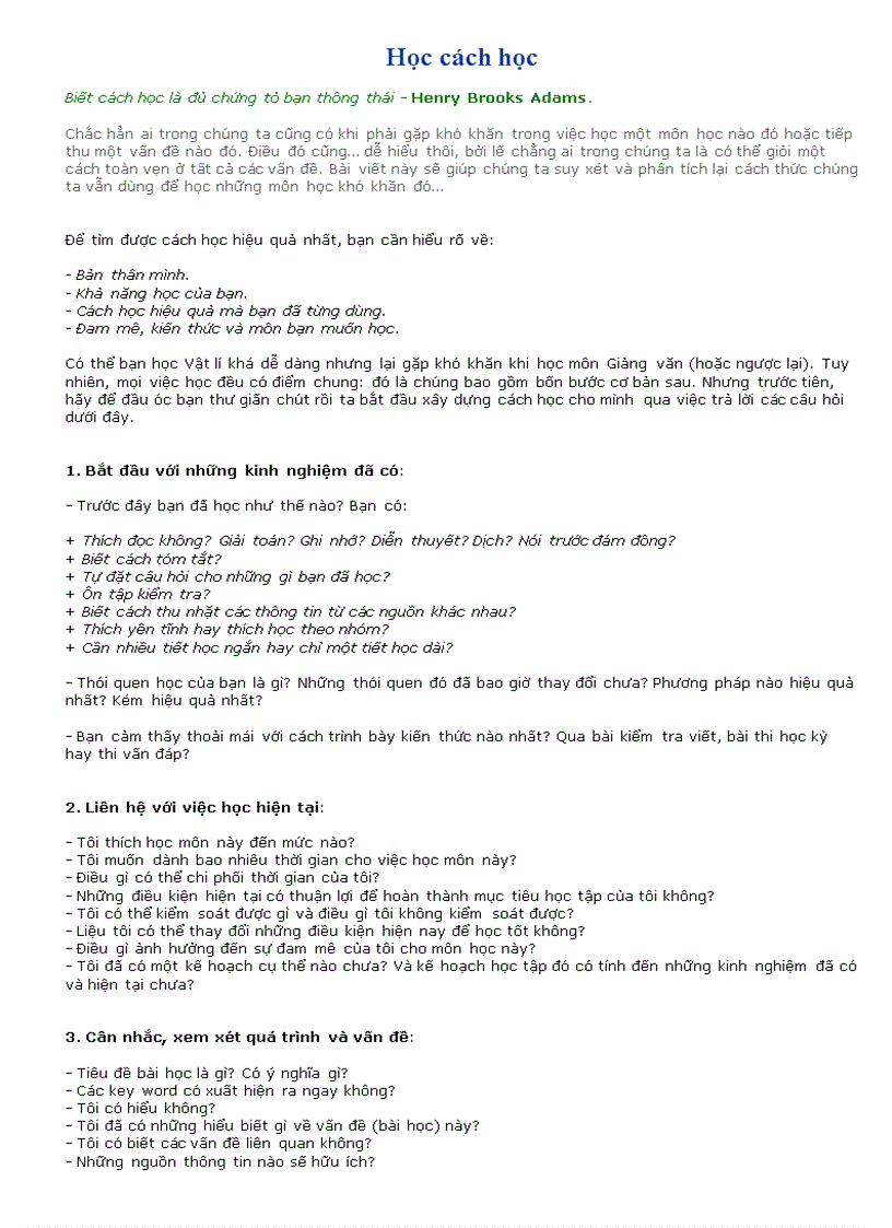 image for page Học cách học