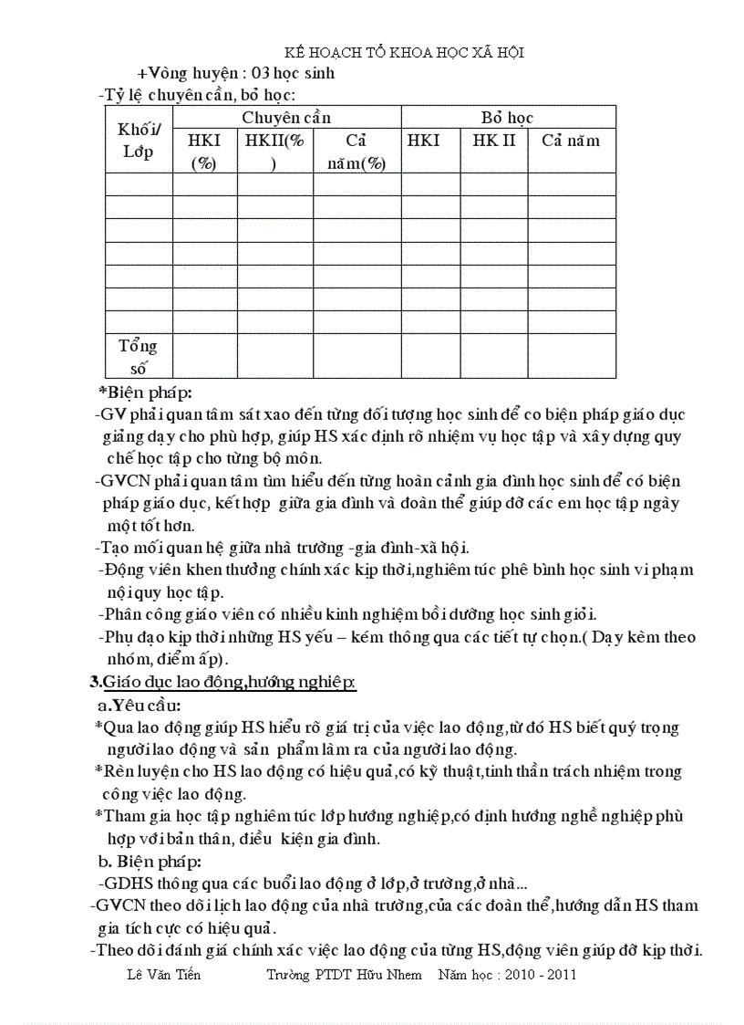 image for page Kế hoạch tổ chuyên môn