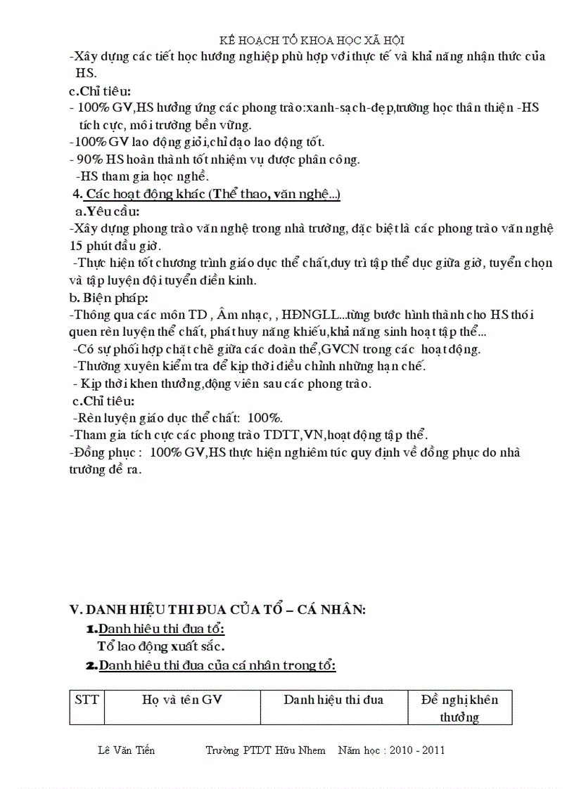 image for page Kế hoạch tổ chuyên môn