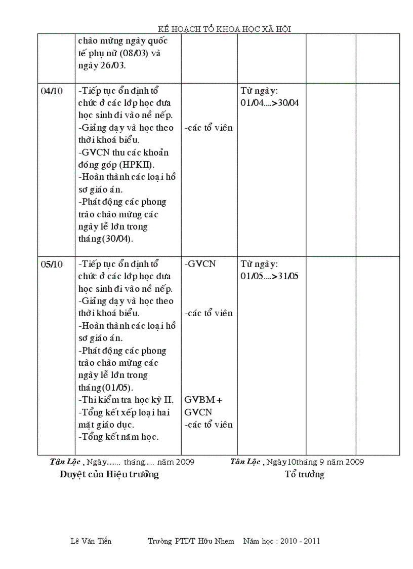 image for page Kế hoạch tổ chuyên môn