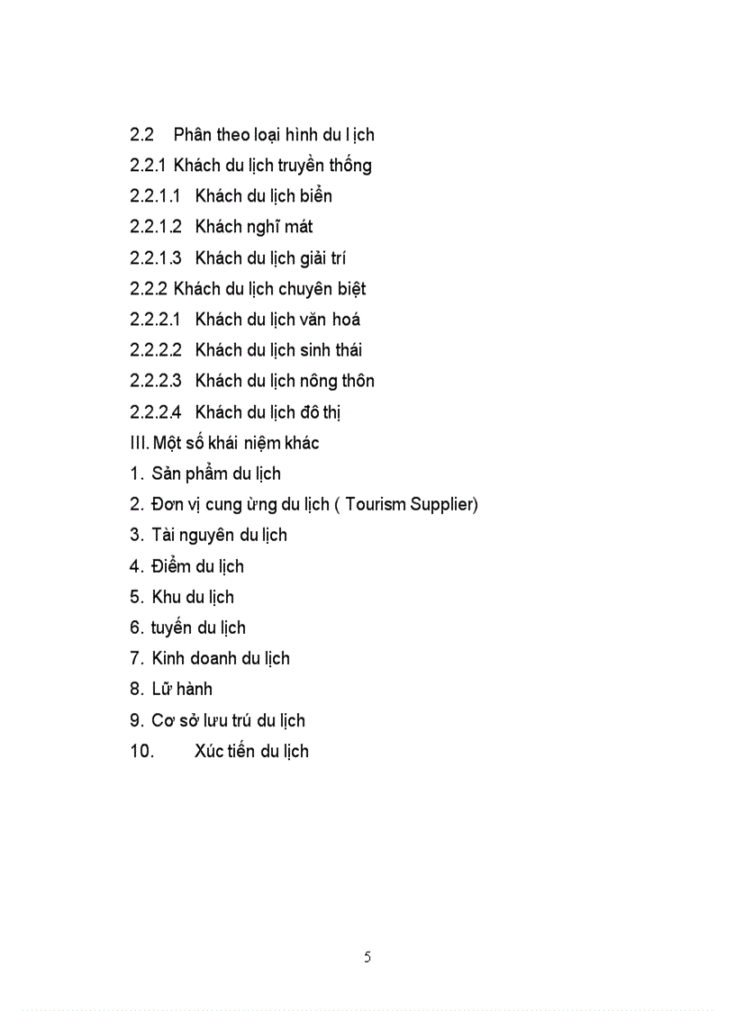 image for page Khai niem du lich