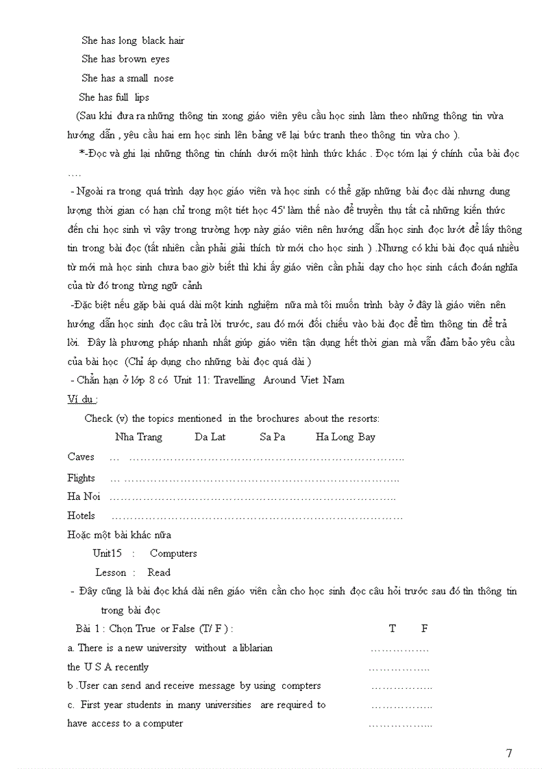 image for page Rèn kỷ năng đọc tiếng anh cho học sinh khối 8