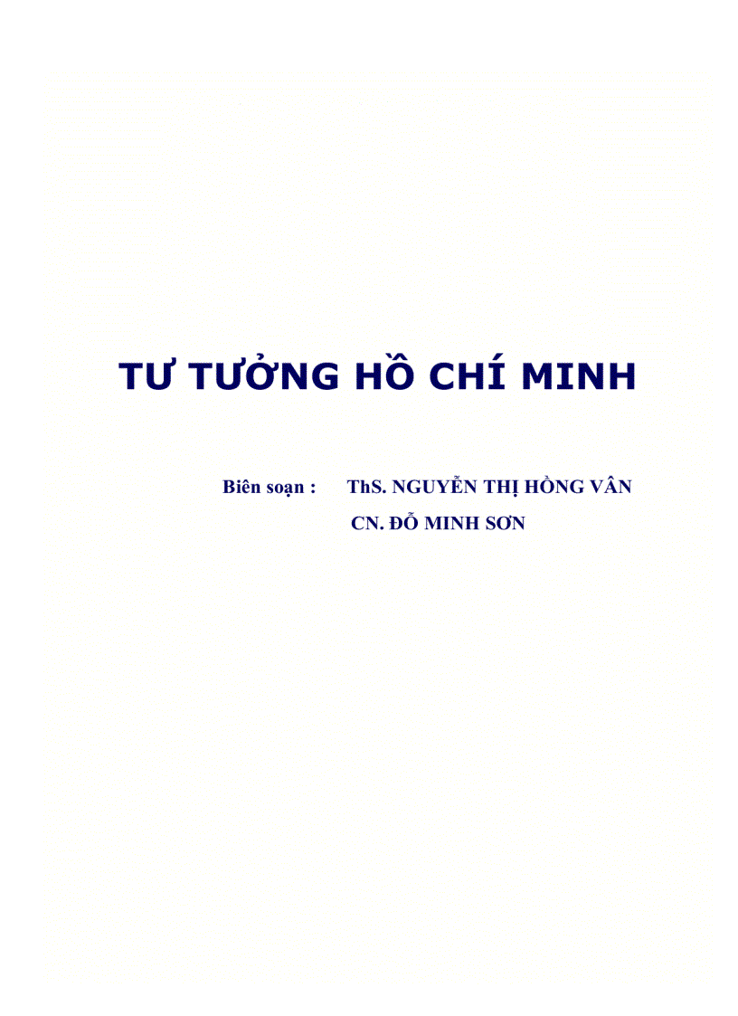 Tài liệu tư tưởng Hồ Chí Minh