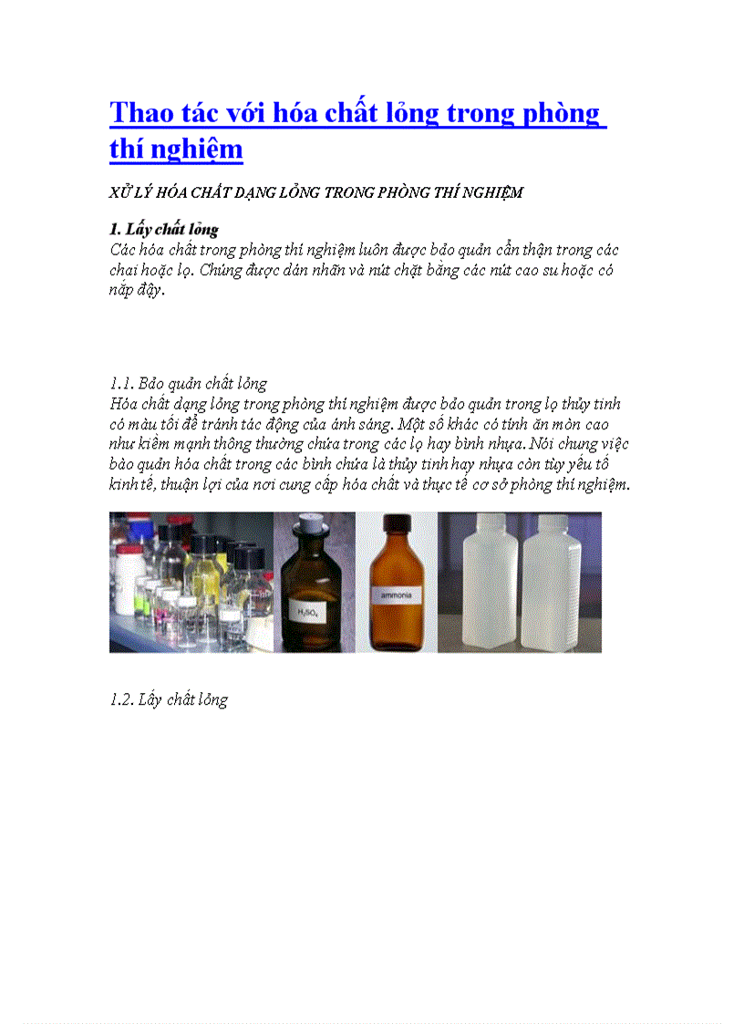 image for page Thao tác với hóa chất lỏng trong phòng thí nghiệm