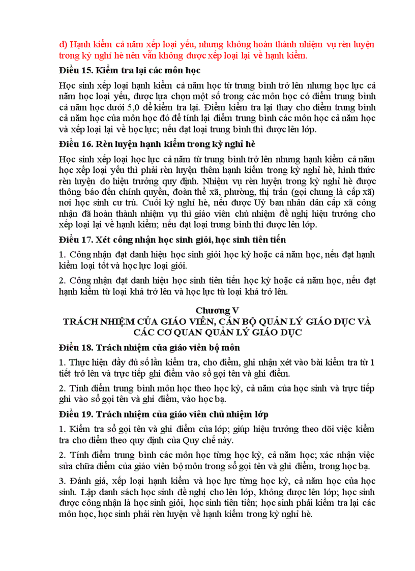 image for page TT 40 và TT51 về đánh giá xếp loại HS