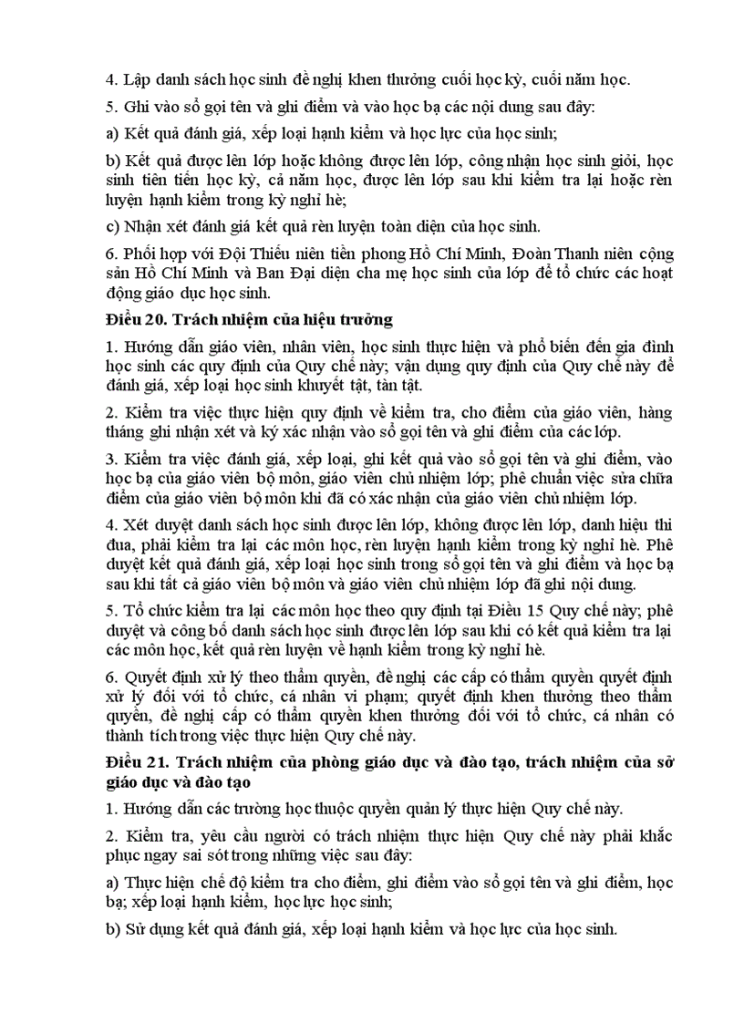 image for page TT 40 và TT51 về đánh giá xếp loại HS