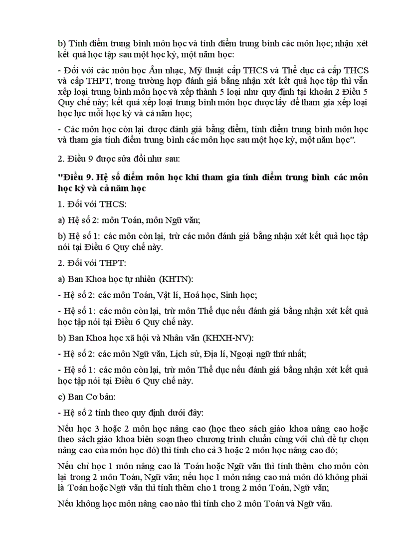 image for page TT 40 và TT51 về đánh giá xếp loại HS