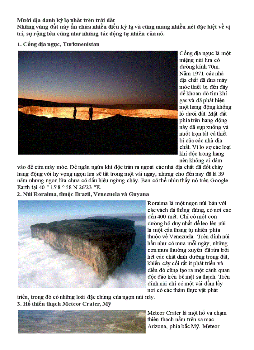 image for page 10 địa danh kì lạ nhất trên trái đất