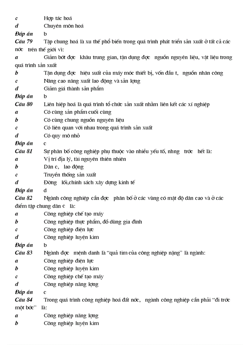 image for page 100 cau trac nghiem Dia Ly 10
