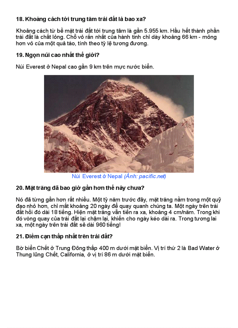 image for page 101 điều thú vị về trái đất