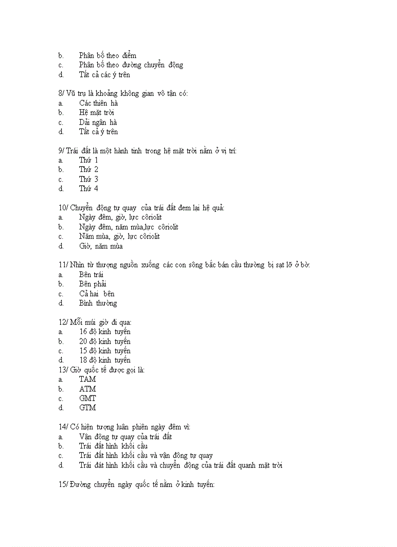 image for page Cau hoi trac nghiem Dia li 10